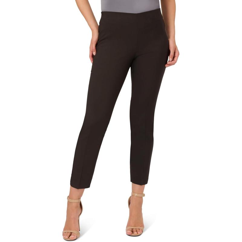 Adrianna Papell Women’s Solid Bi-Stretch Pull-on Pant(Black) - Adrianna ...